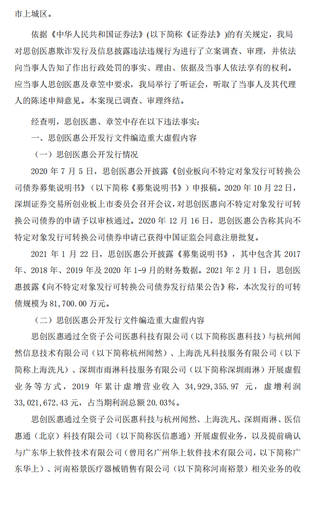 思创医惠：关于收到《行政处罚决定书》及《市场禁入决定书》的公告2.png