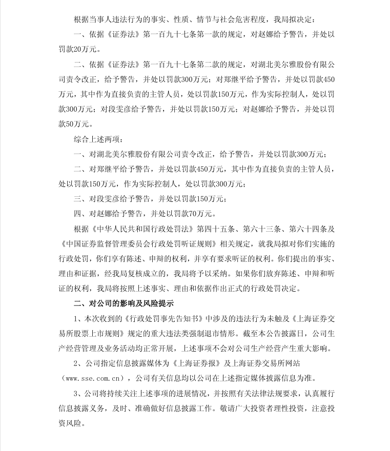 ST尔雅：关于公司及相关人员收到《行政处罚事先告知书》的公告4.png