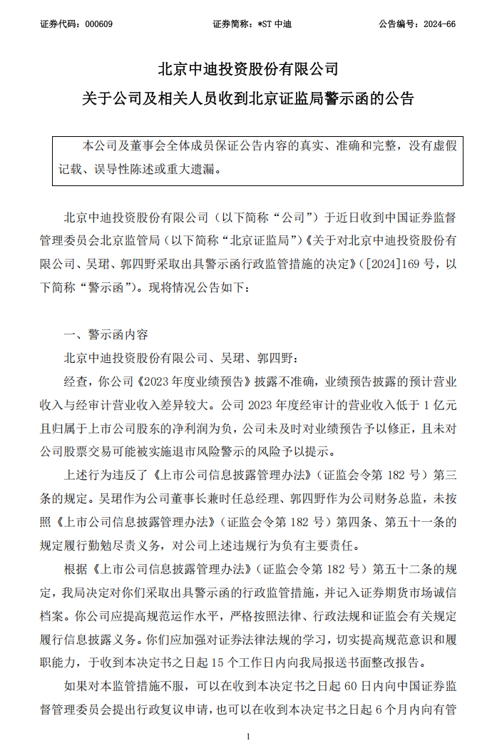 _ST中迪：中迪投资关于公司及相关人员收到北京证监局警示函的公告1.png