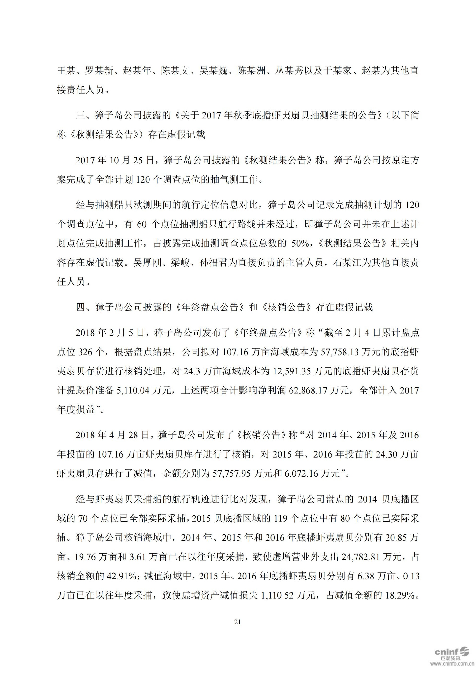 獐子岛：关于收到中国证券监督管理委员会《行政处罚决定书》和《市场禁入决定书》的公告_21.jpg