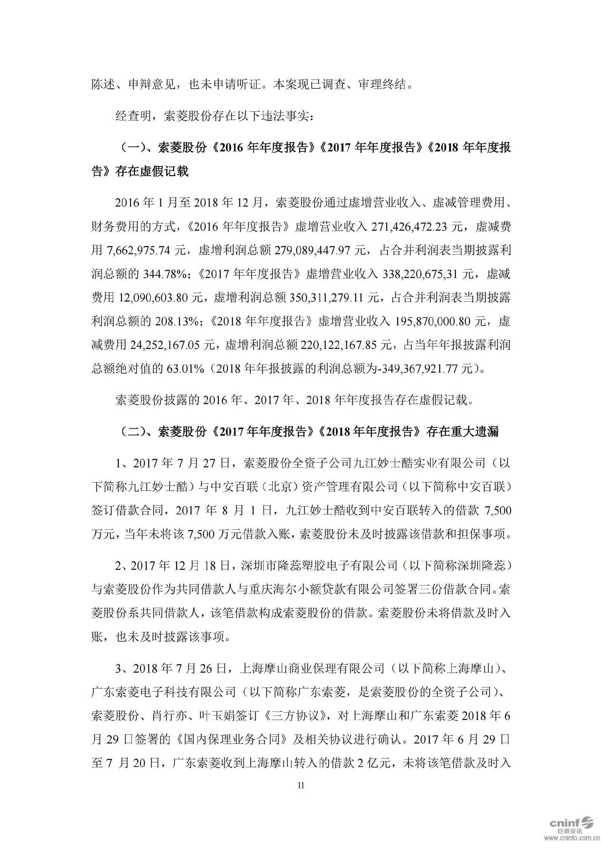 ST索菱：关于公司及相关当事人收到《行政处罚决定书》及《市场禁入决定书》的公告_11.jpg