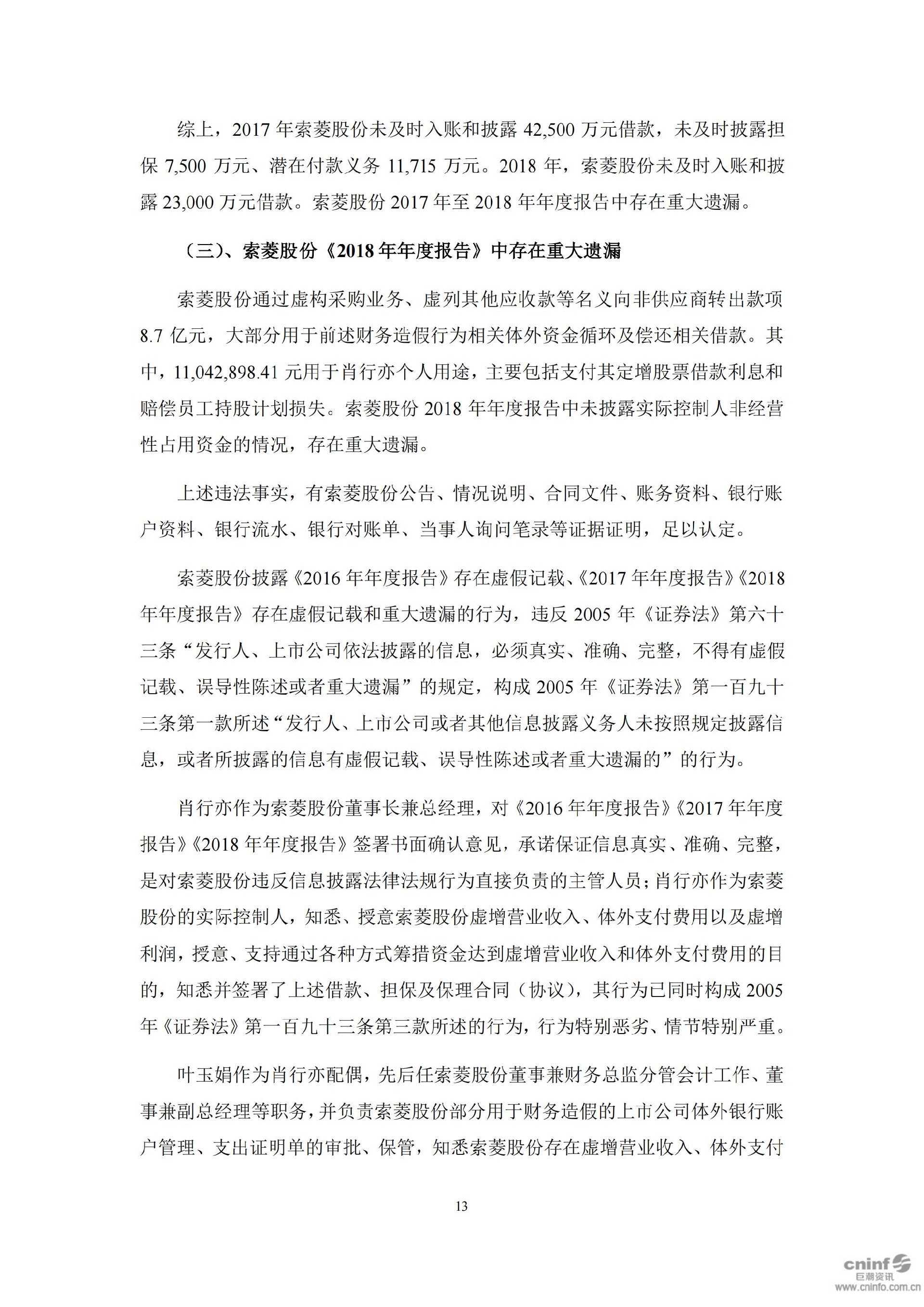 ST索菱：关于公司及相关当事人收到《行政处罚决定书》及《市场禁入决定书》的公告_13.jpg