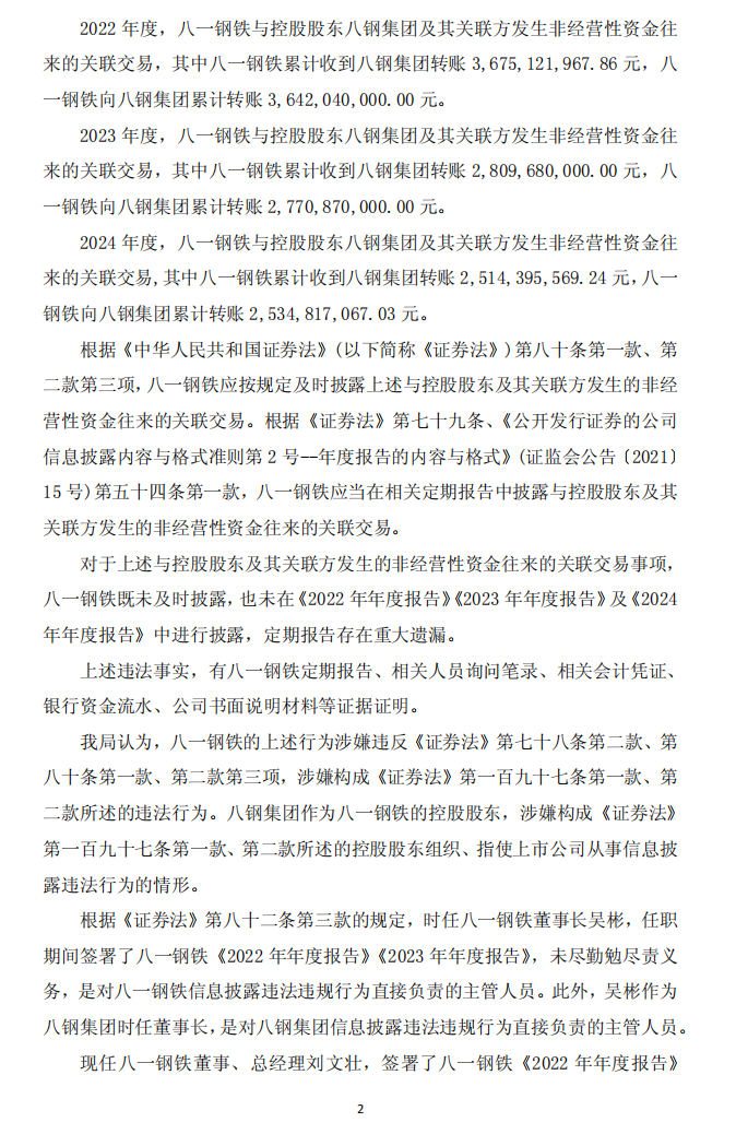 八一钢铁：八一钢铁关于公司、控股股东及相关当事人收到中国证券监督管理委员会新疆监管局行政处罚事先告知书的公告2.png