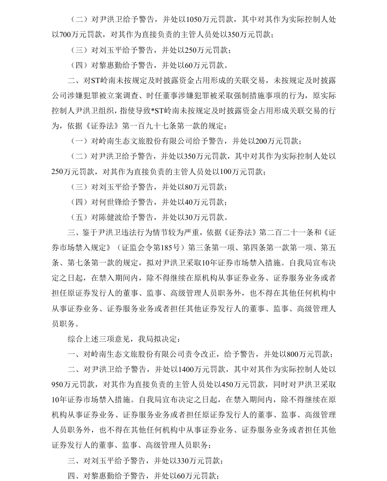 【处罚事先告知】*ST岭南收到《行政处罚事先告知书》的公告（2026/6/3）
